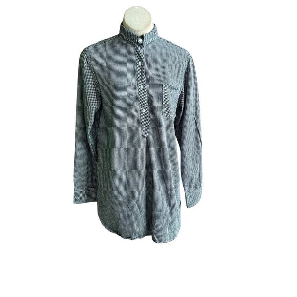 Victoria's Secret Black Gingham Check Flannel Night Sleep Shirt Size Medium - Picture 1 of 9